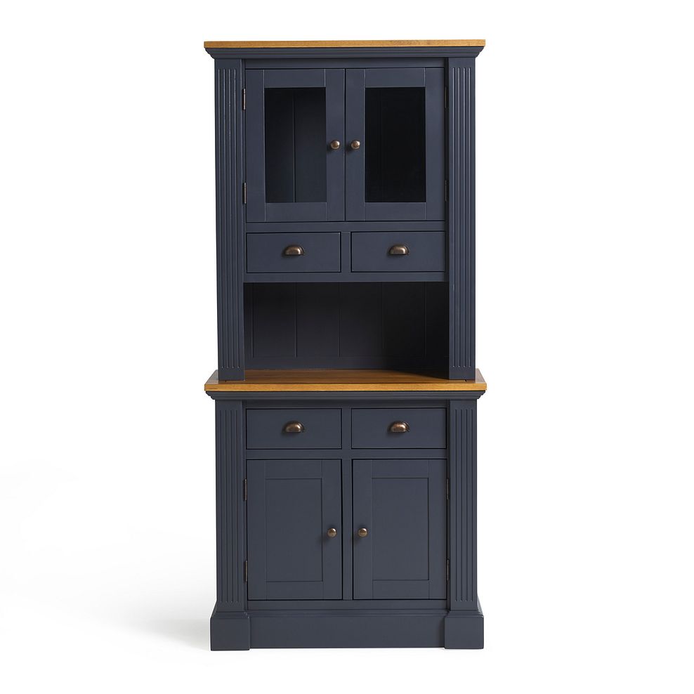 Highgate Rustic Oak and Blue Painted Hardwood Small Dresser Thumbnail 3
