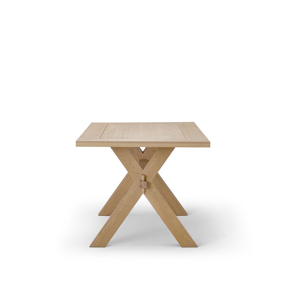 Highworth Natural Oak Dining Table 180cm with 5 Otis Cloud Grey Dining Chairs and 1 Highworth Bench 4