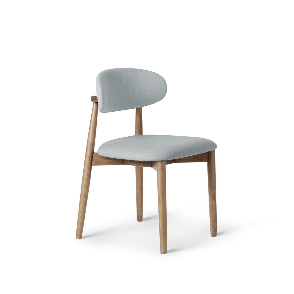 Highworth Natural Oak Dining Table 180cm with 5 Otis Cloud Grey Dining Chairs and 1 Highworth Bench 5