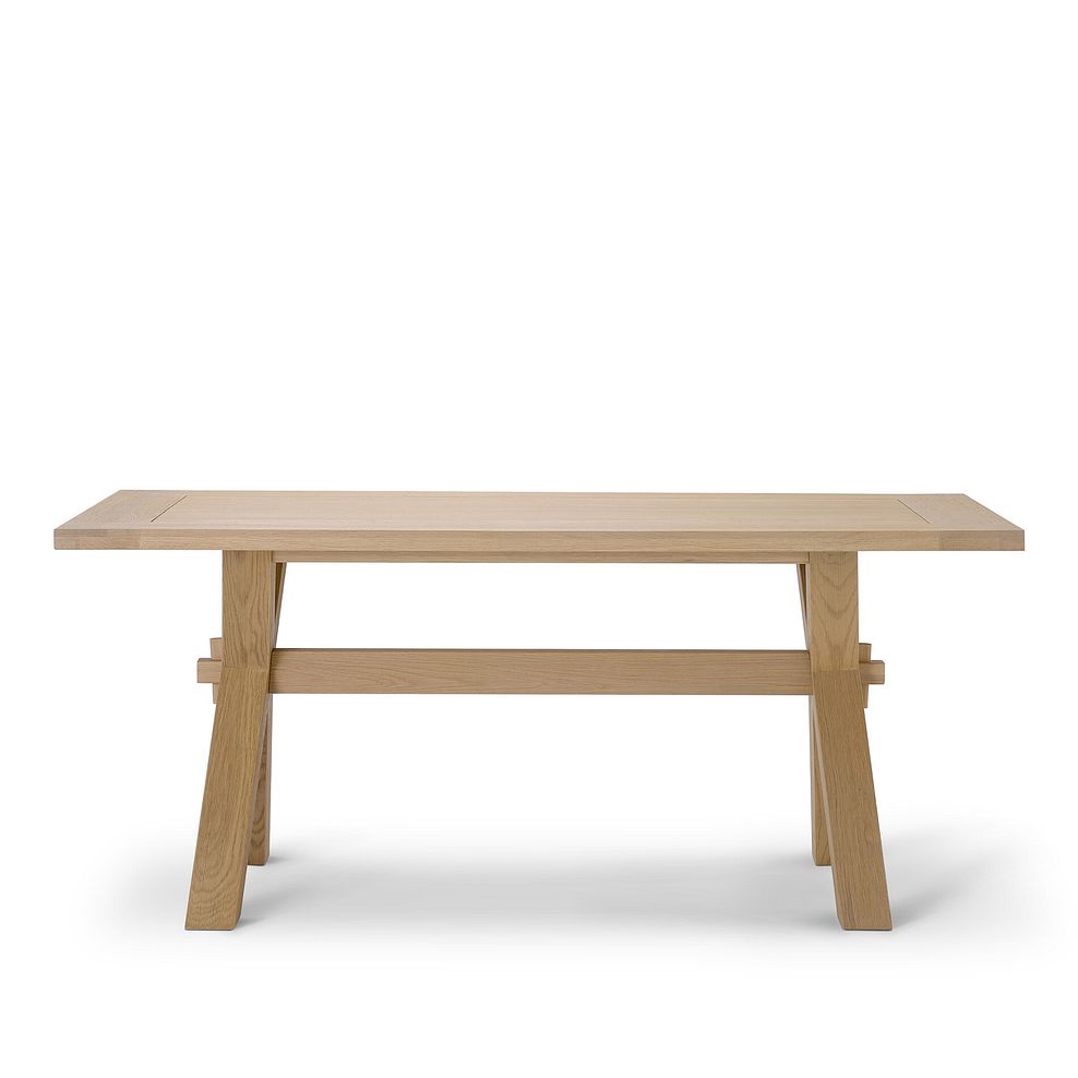 Highworth Natural Oak Dining Table and 6 Scroll Back Chair in Conway Grey Fabric 3