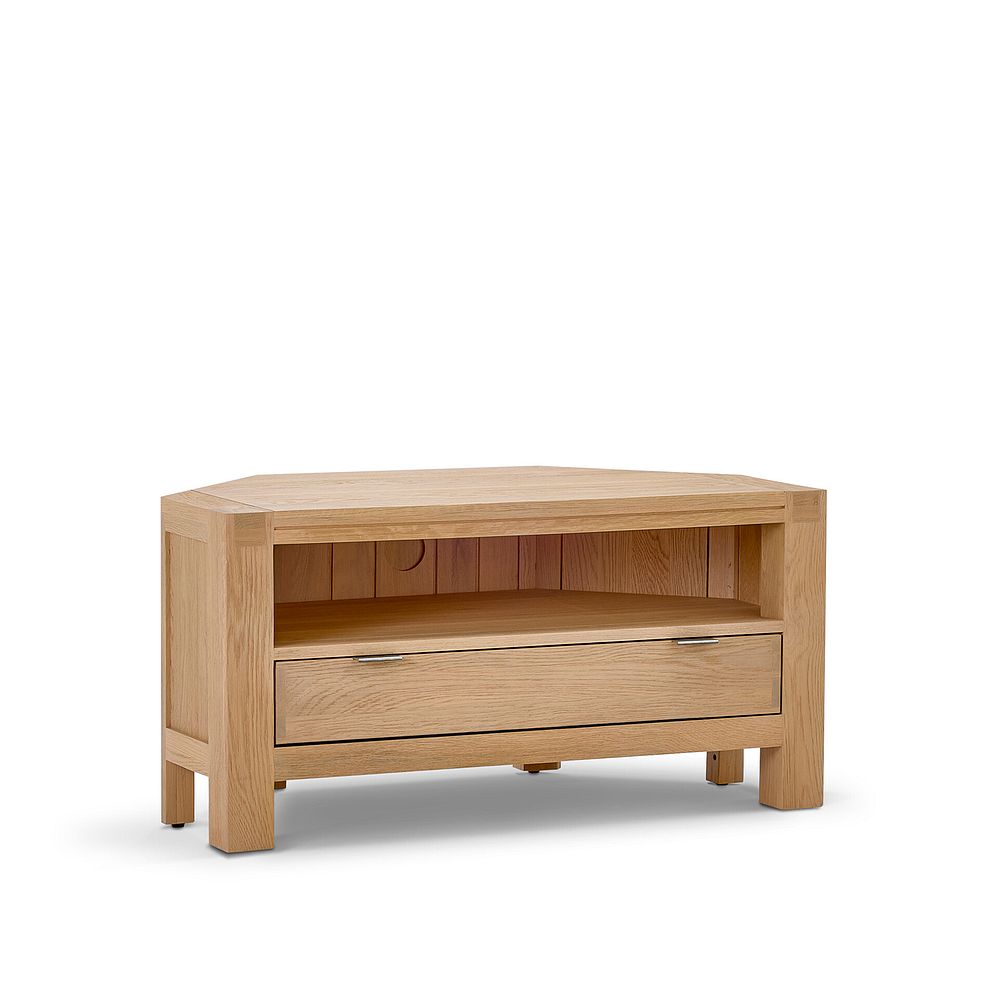 Highworth Natural Solid Oak Corner TV Unit 3