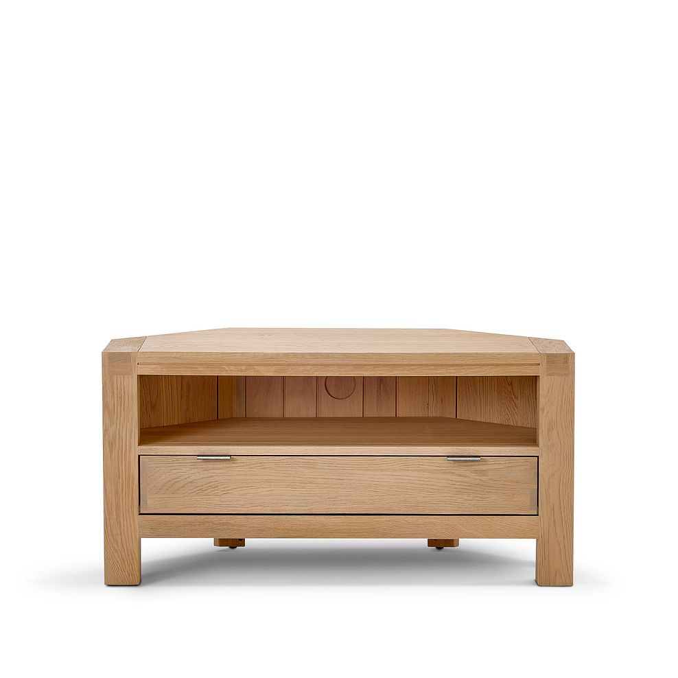 Highworth Natural Solid Oak Corner TV Unit 5