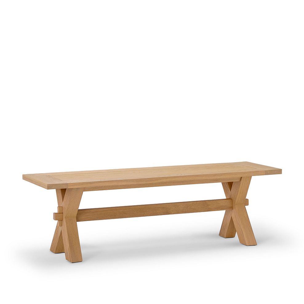 Highworth Natural Solid Oak Dining Bench 148cm 3