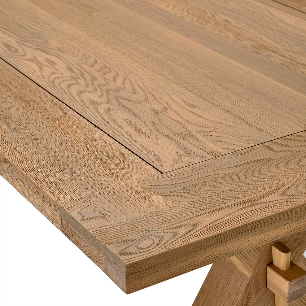 Highworth Natural Solid Oak Dining Table 180cm 11