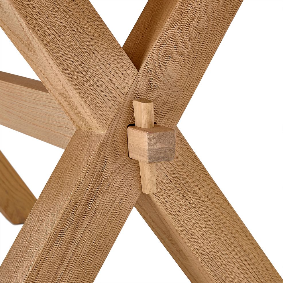 Highworth Natural Solid Oak Dining Table with 4 Kingham Chairs and 1 Highworth Bench 7