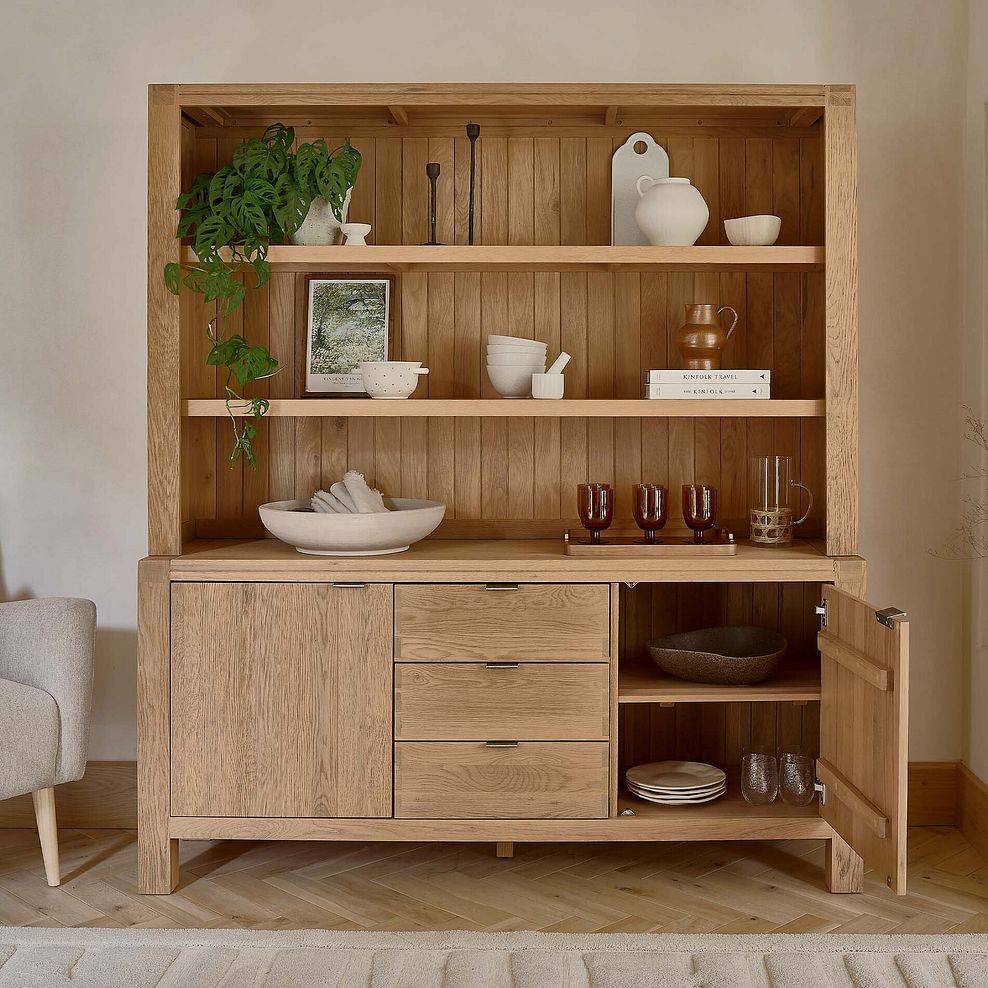 Highworth Natural Solid Oak Extra Large Dresser 2