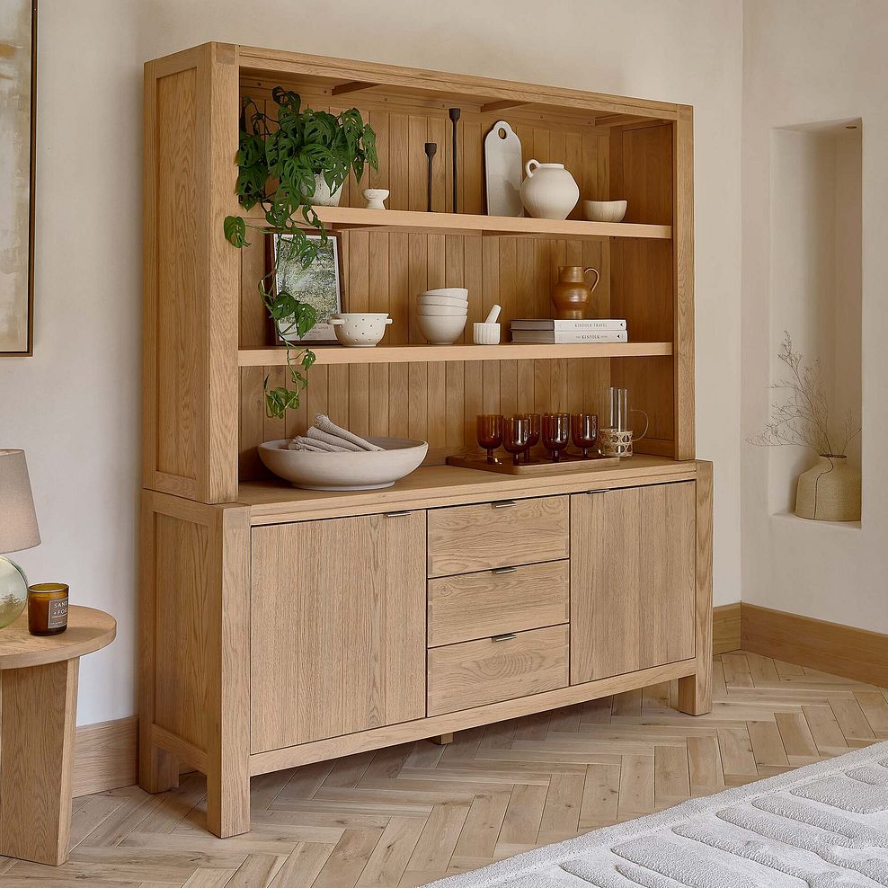 Highworth Natural Solid Oak Extra Large Dresser 1