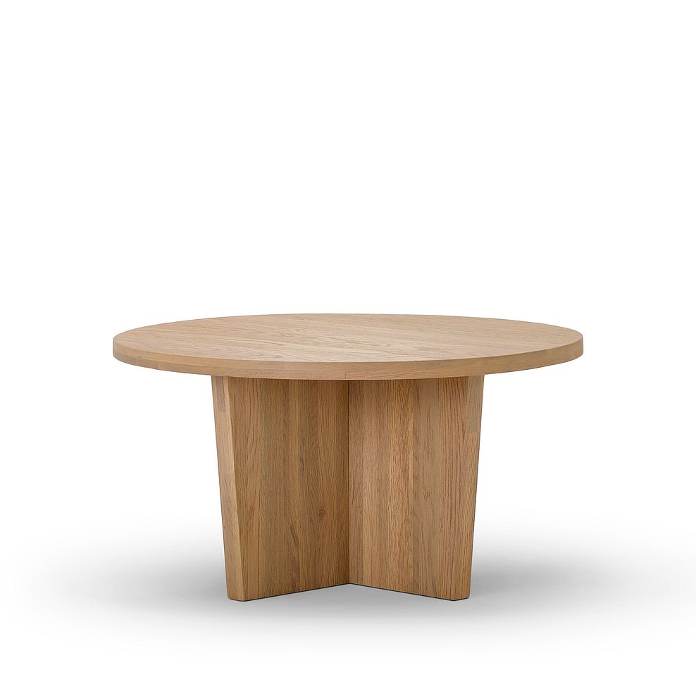 Highworth Natural Solid Oak Round Coffee Table 2