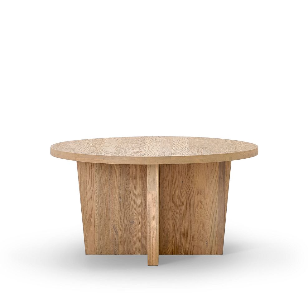 Highworth Natural Solid Oak Round Coffee Table 3