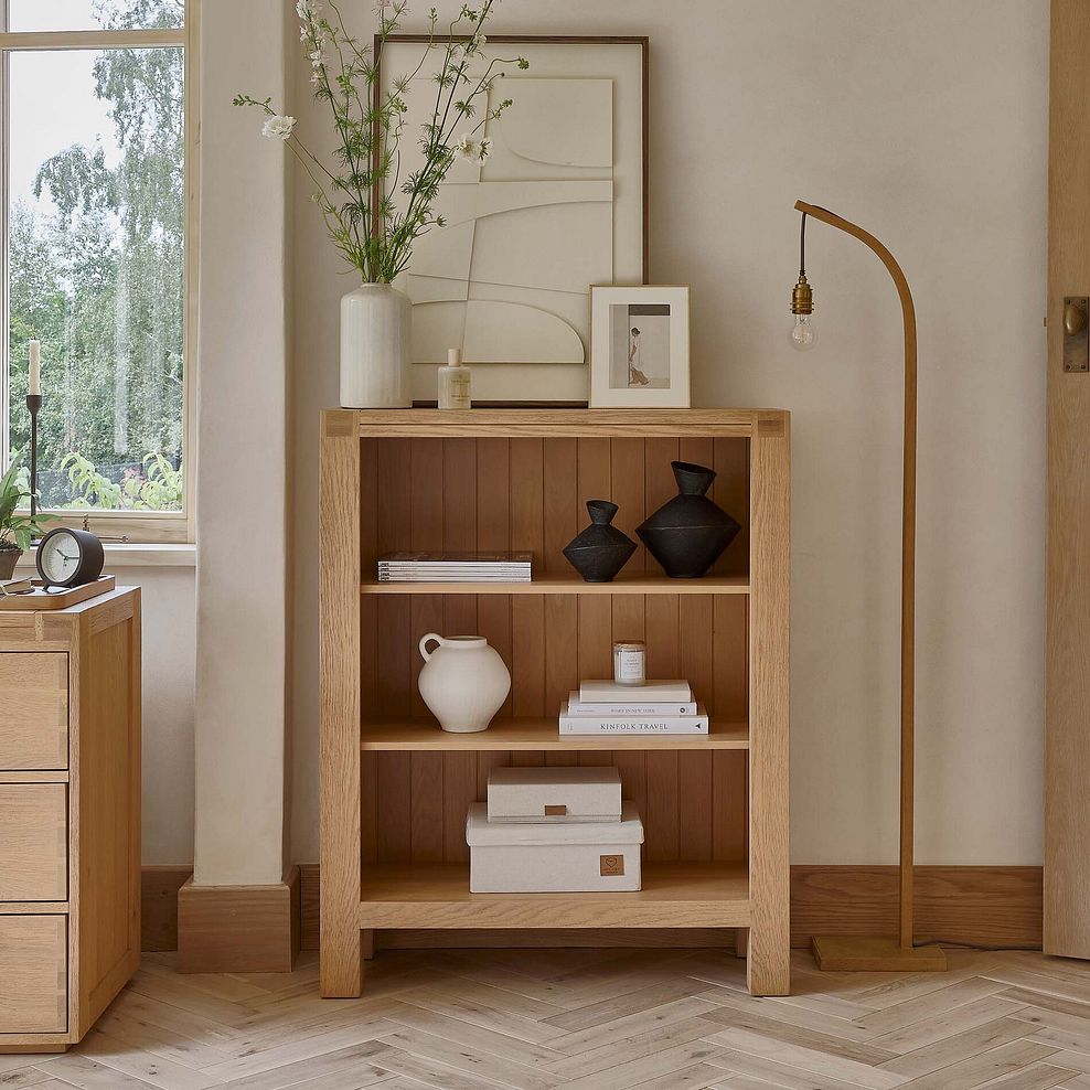 Highworth Natural Solid Oak Small Bookcase 2
