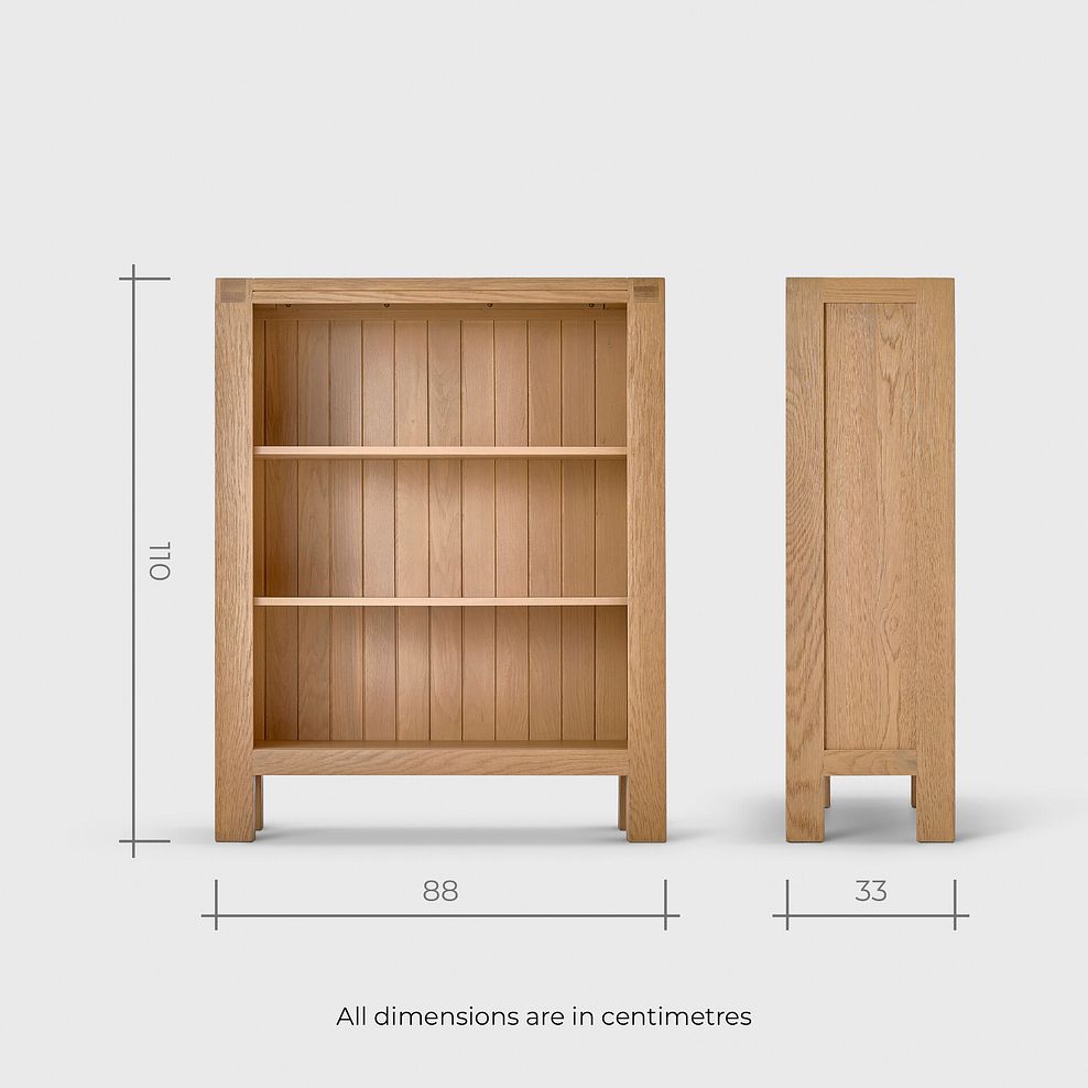 Highworth Natural Solid Oak Small Bookcase 10