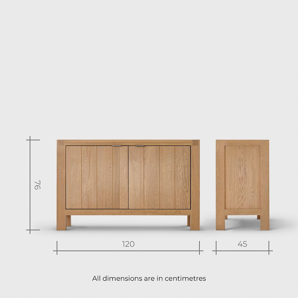 Highworth Natural Solid Oak Small Sideboard 13