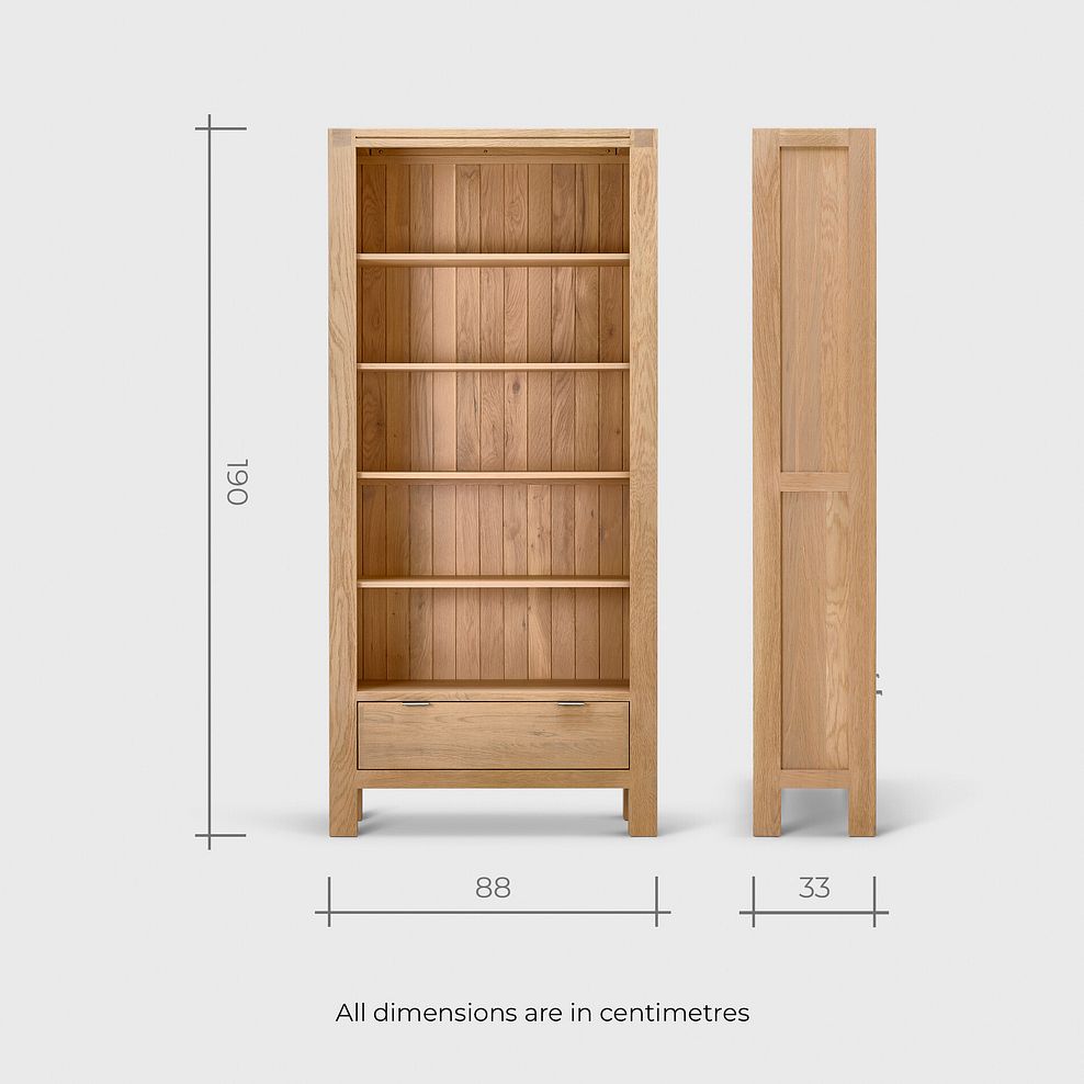 Highworth Natural Solid Oak Tall Bookcase 12