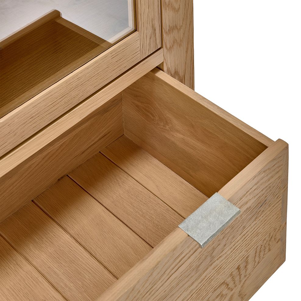 Highworth Natural Solid Oak Tall Glazed Display Cabinet 11