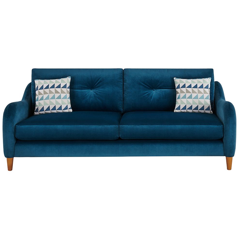 Teal Velvet 4 Seater Sofa Houston Oak Furnitureland