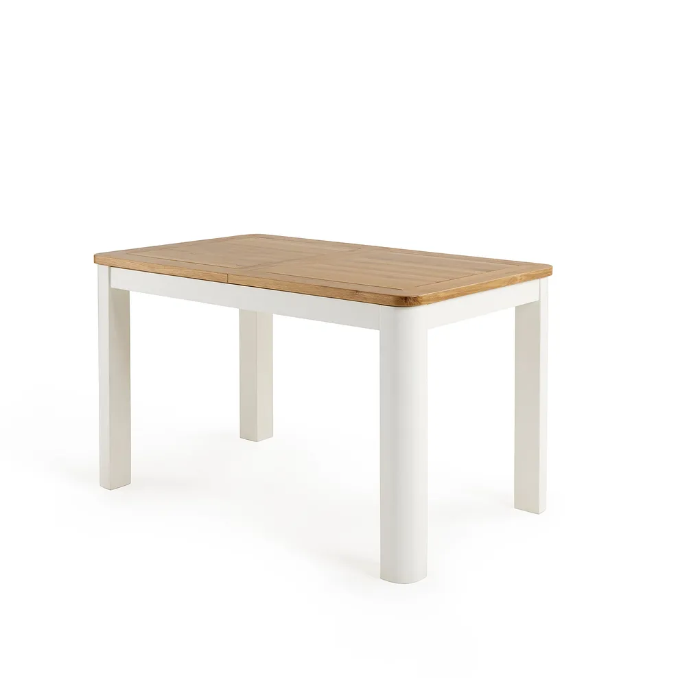 Hove Natural Oak and Painted 4ft 3 Extending Dining Table 1
