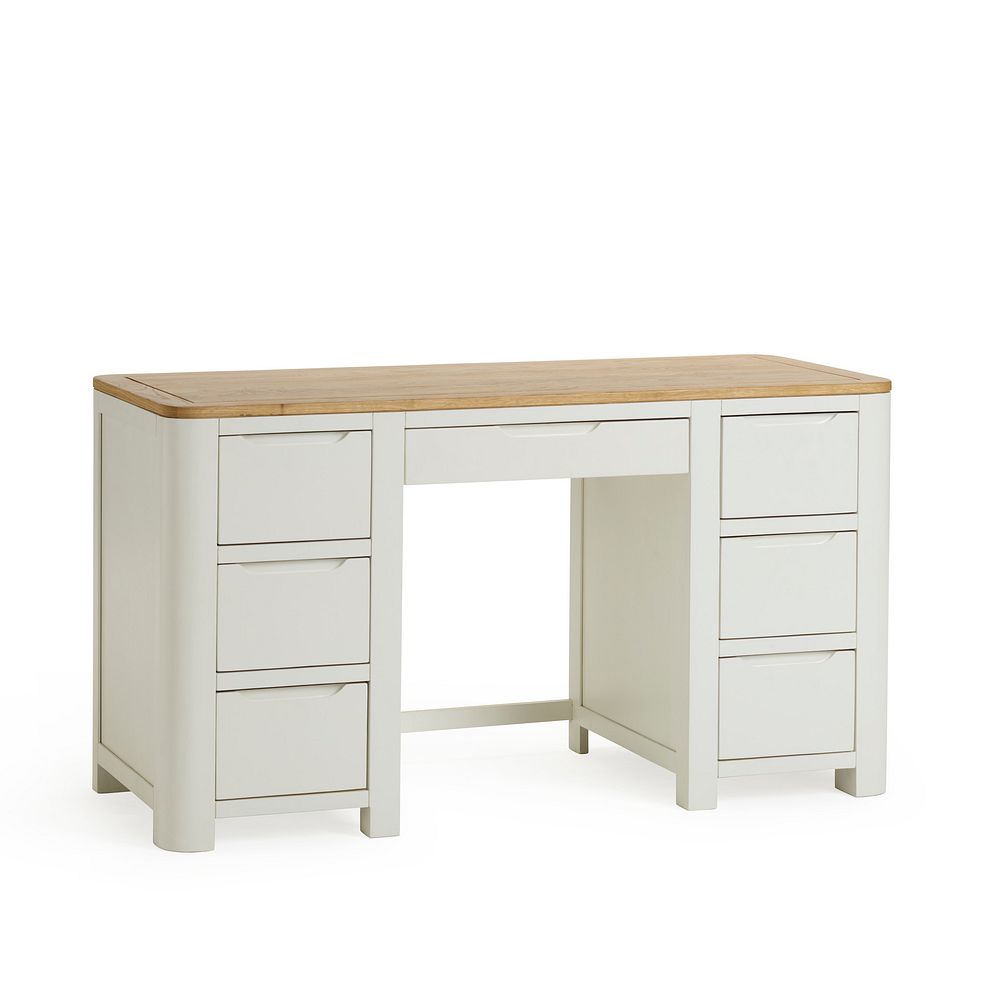 Hove Natural Oak and Painted Computer Desk 2
