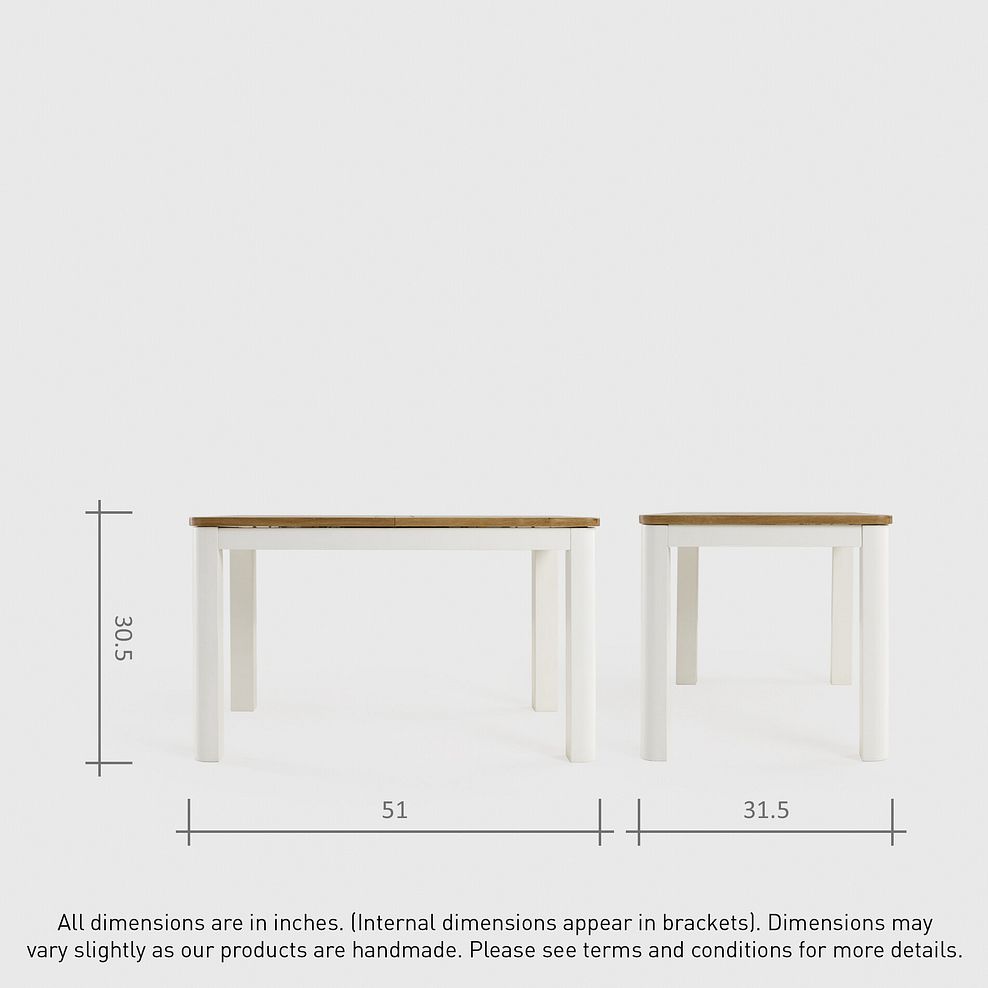 Hove Natural Oak and Painted Extending Dining Table And 6 Cross Backs In Verona Grey  8