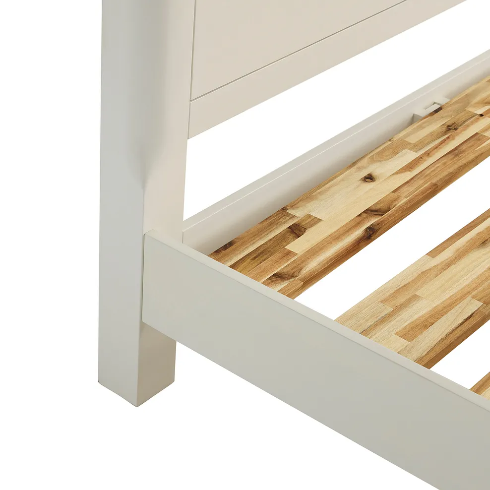 Hove Natural Oak and Painted King-Size Bed 4