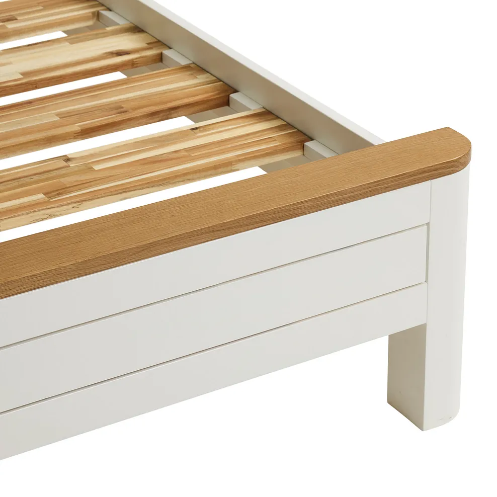 Hove Natural Oak and Painted King-Size Bed 5