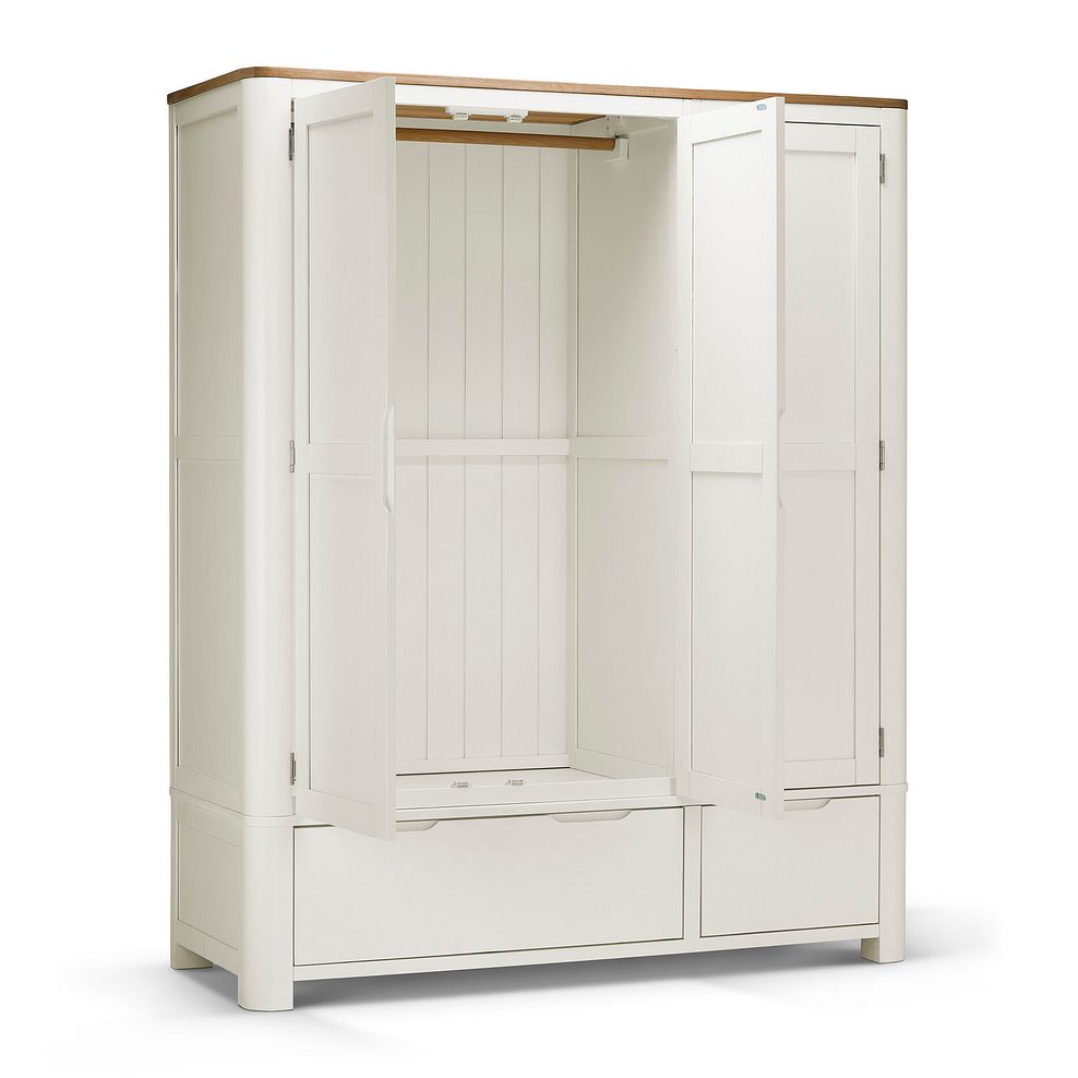 Hove Natural Oak and Painted Triple Wardrobe 4
