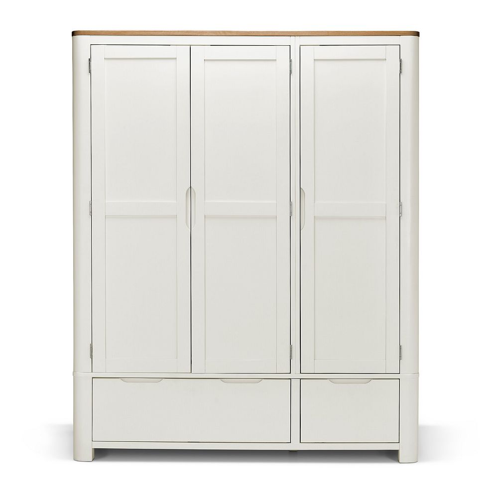 Hove Natural Oak and Painted Triple Wardrobe 5