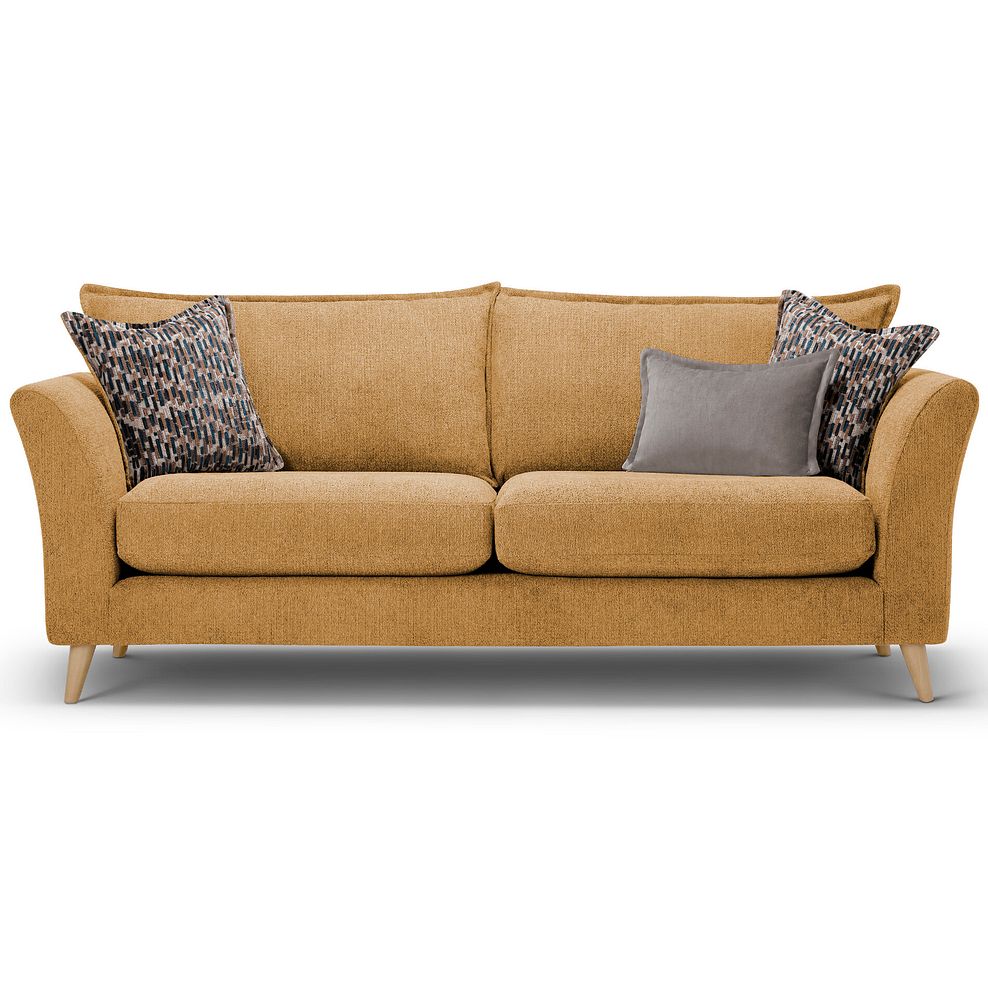 Hoxley 4 Seater Sofa in Leo Mustard fabric 1