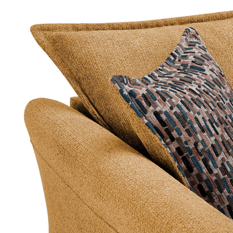 Hoxley 4 Seater Sofa in Leo Mustard fabric 7
