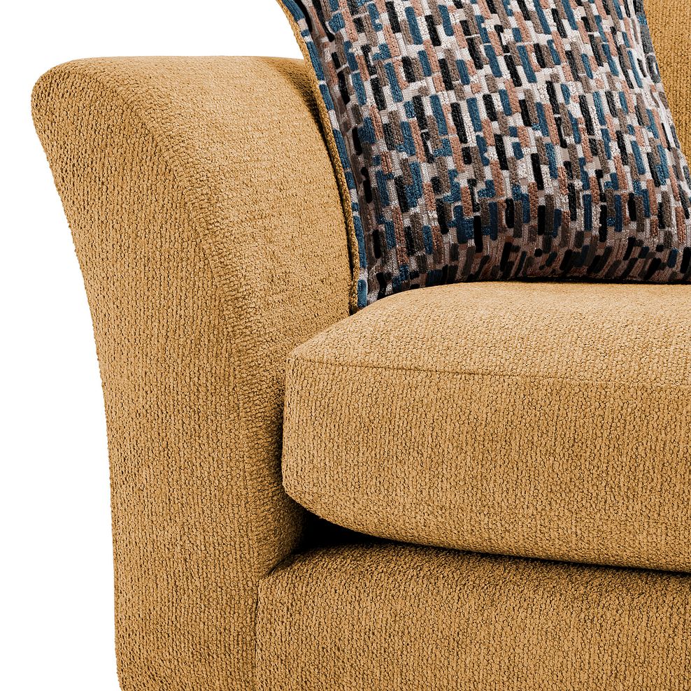 Hoxley 4 Seater Sofa in Leo Mustard fabric 9