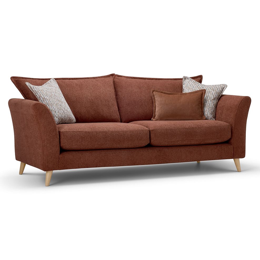 Hoxley 4 Seater Sofa in Leo Rust fabric 7