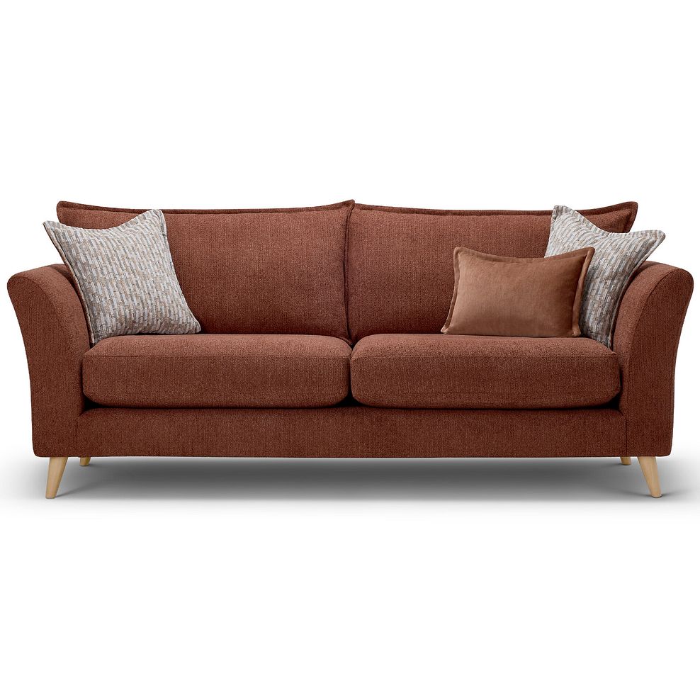 Hoxley 4 Seater Sofa in Leo Rust fabric 8