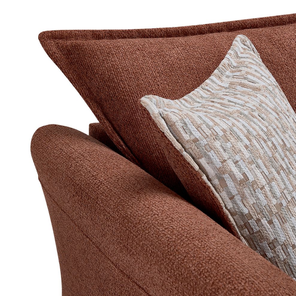 Hoxley 4 Seater Sofa in Leo Rust fabric 13