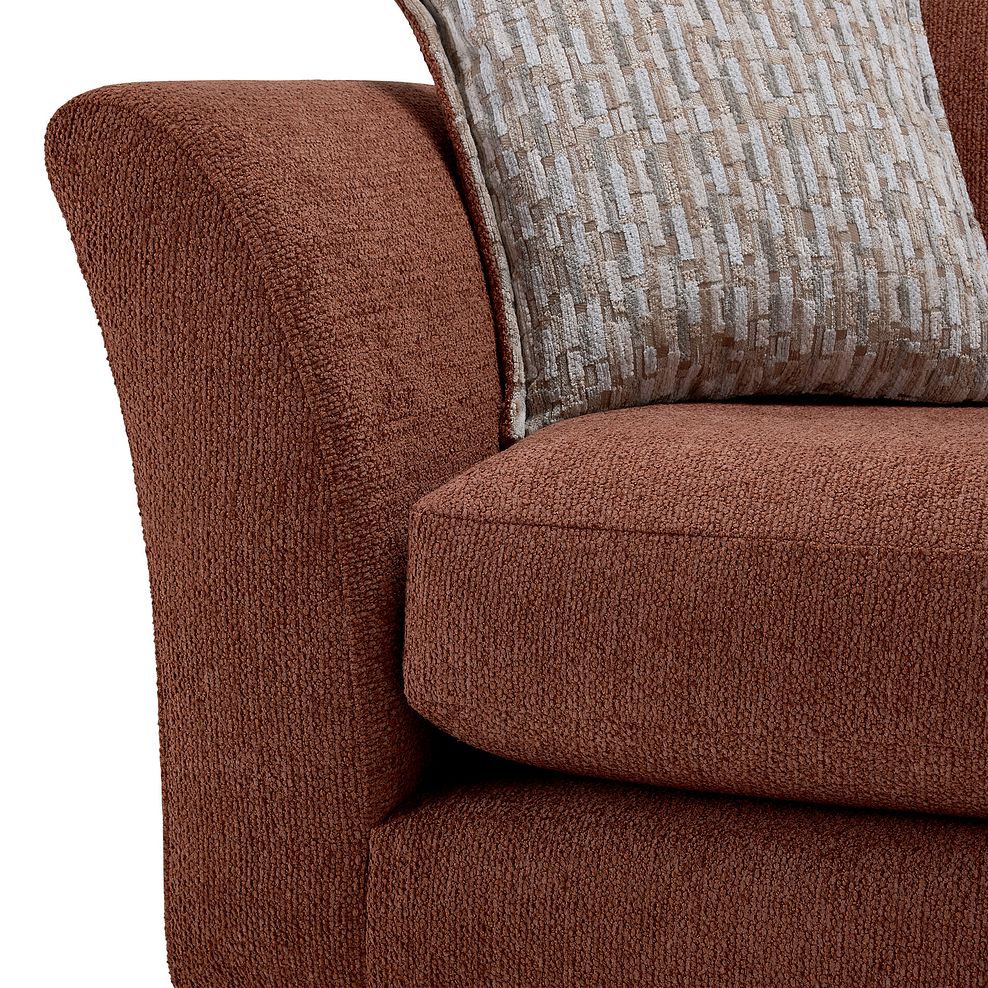Hoxley 4 Seater Sofa in Leo Rust fabric 15
