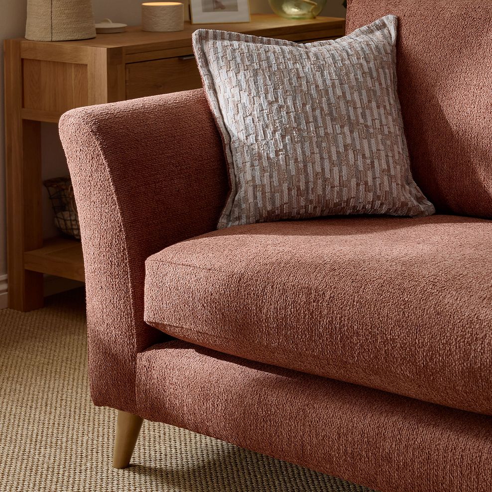 Hoxley 4 Seater Sofa in Leo Rust fabric 4