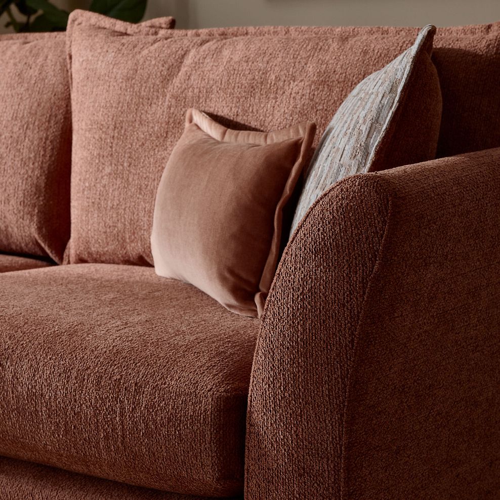 Hoxley 4 Seater Sofa in Leo Rust fabric 5