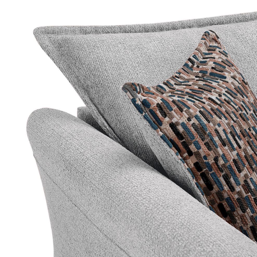 Hoxley 4 Seater Sofa in Leo Silver fabric 7