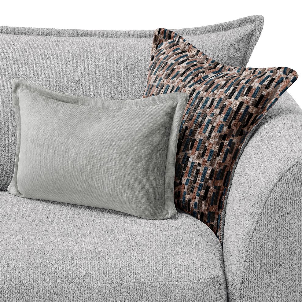 Hoxley 4 Seater Sofa in Leo Silver fabric 8