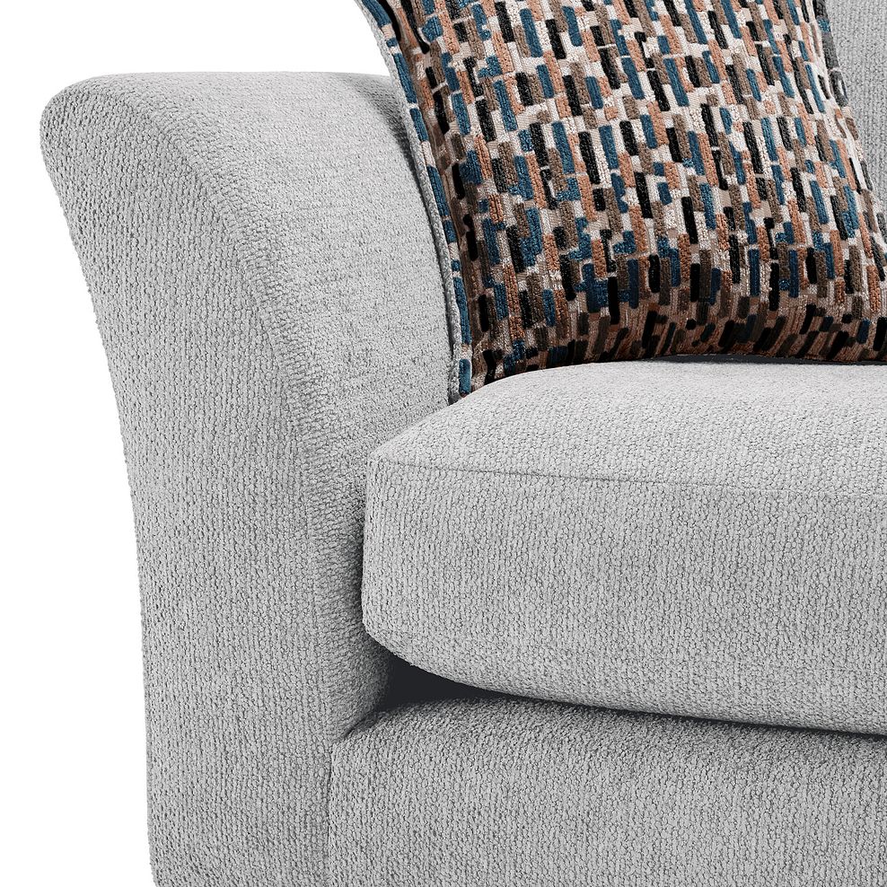 Hoxley 4 Seater Sofa in Leo Silver fabric 9