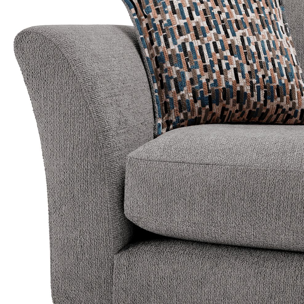 Hoxley 4 Seater Sofa in Leo Truffle fabric 9