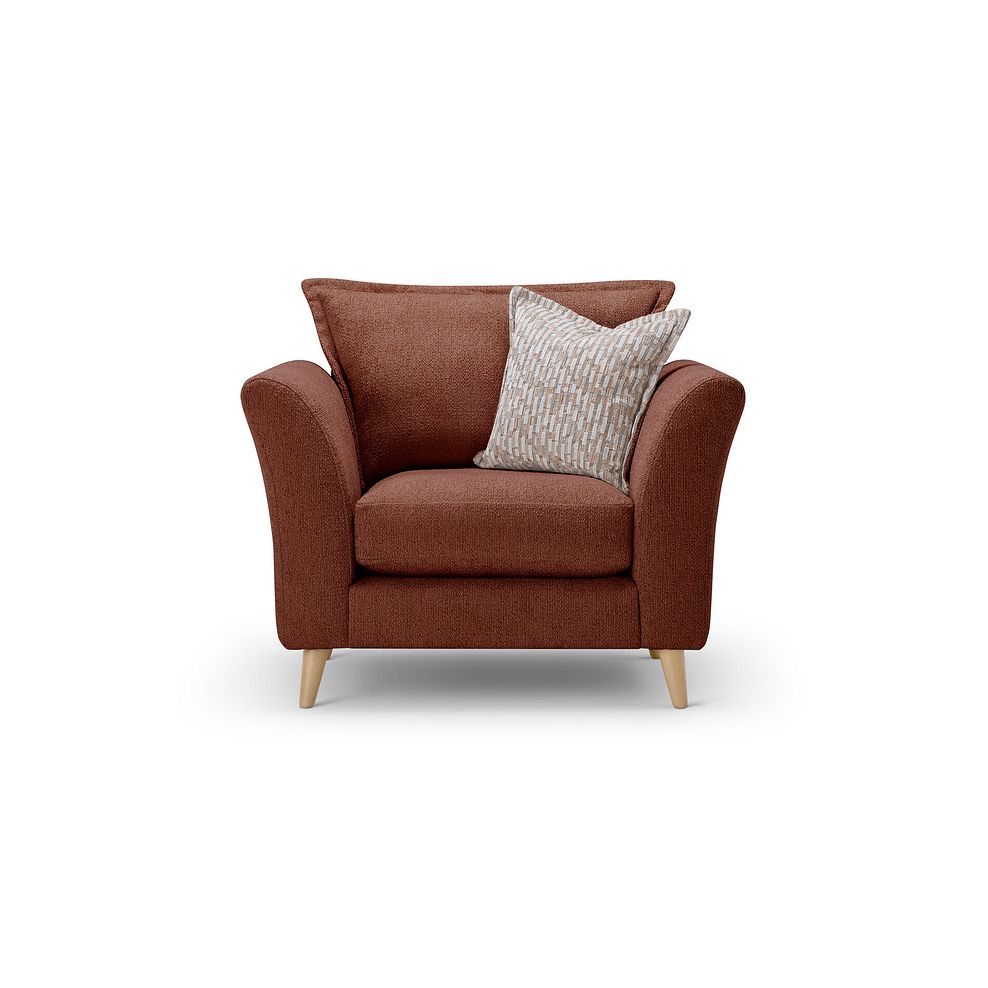 Hoxley Armchair in Leo Rust fabric 1