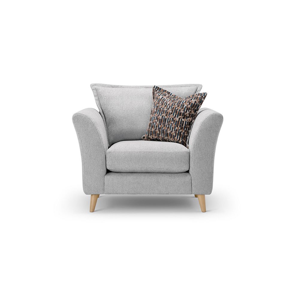 Hoxley Armchair in Leo Silver fabric 1