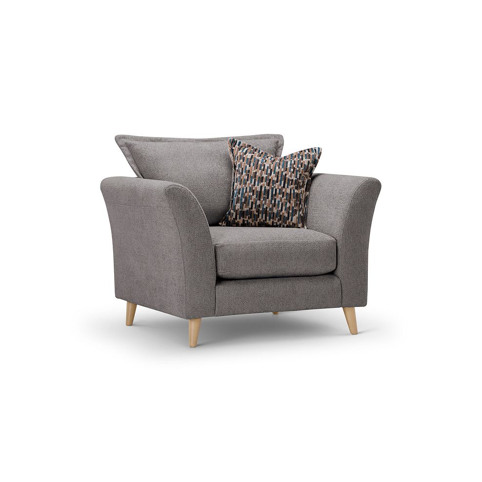 Hoxley Armchair in Leo Truffle fabric 2
