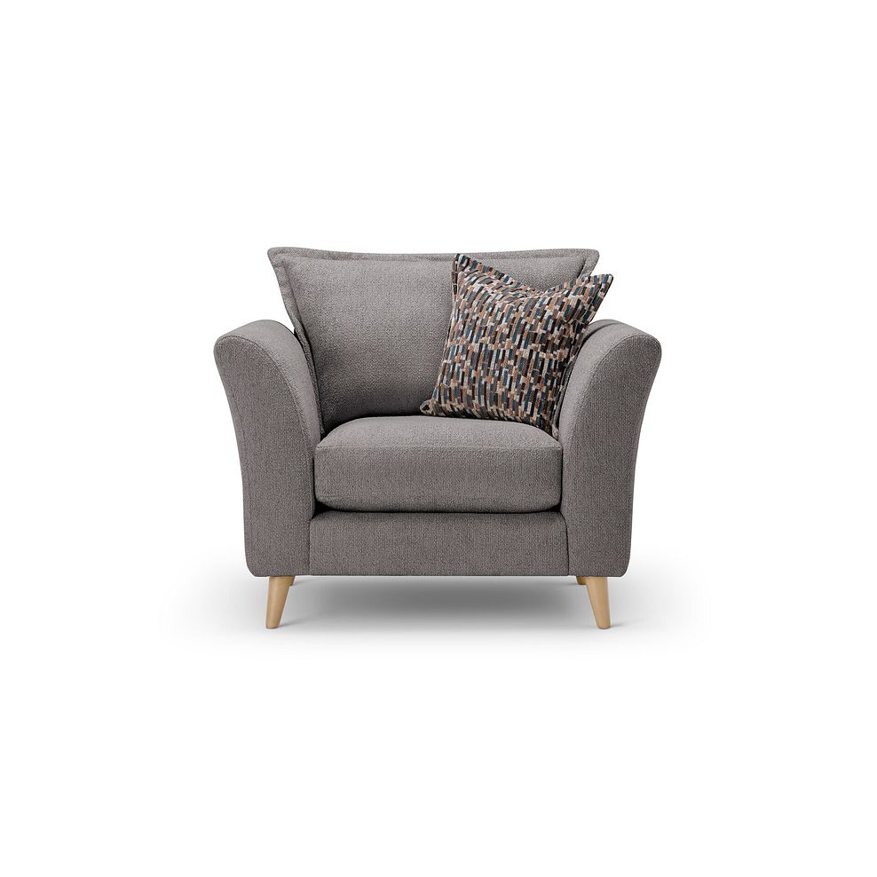 Hoxley Armchair in Leo Truffle fabric 1