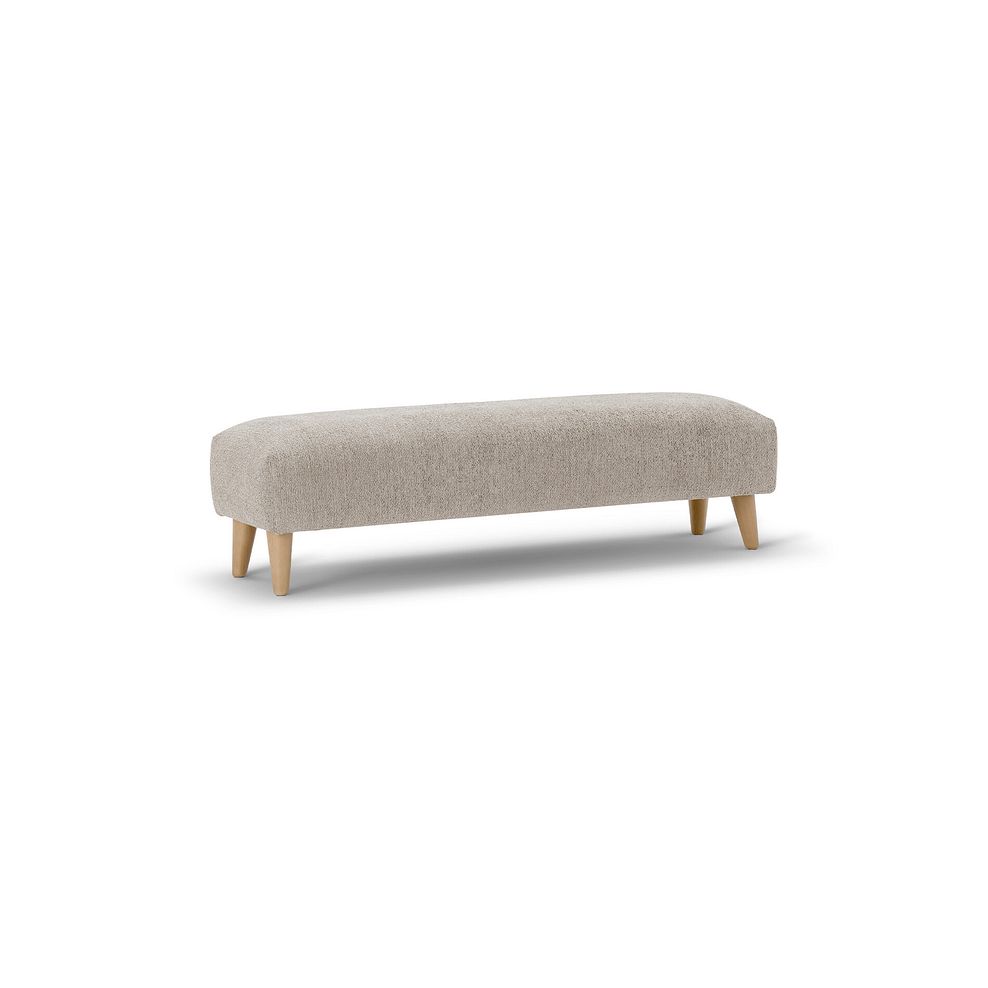 Hoxley Bench Footstool in Leo Biscuit fabric 2
