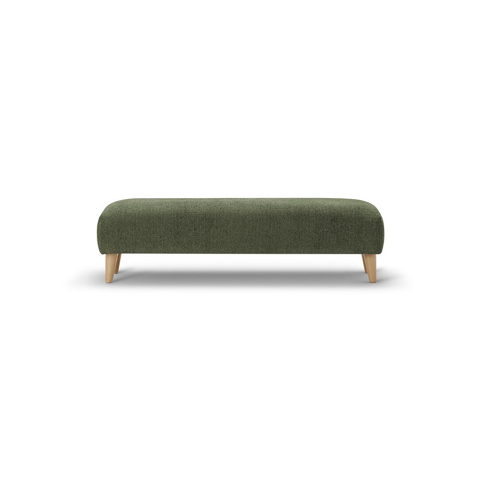 Hoxley Bench Footstool in Leo Forest fabric 1