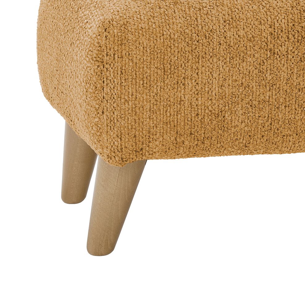 Hoxley Bench Footstool in Leo Mustard fabric 5