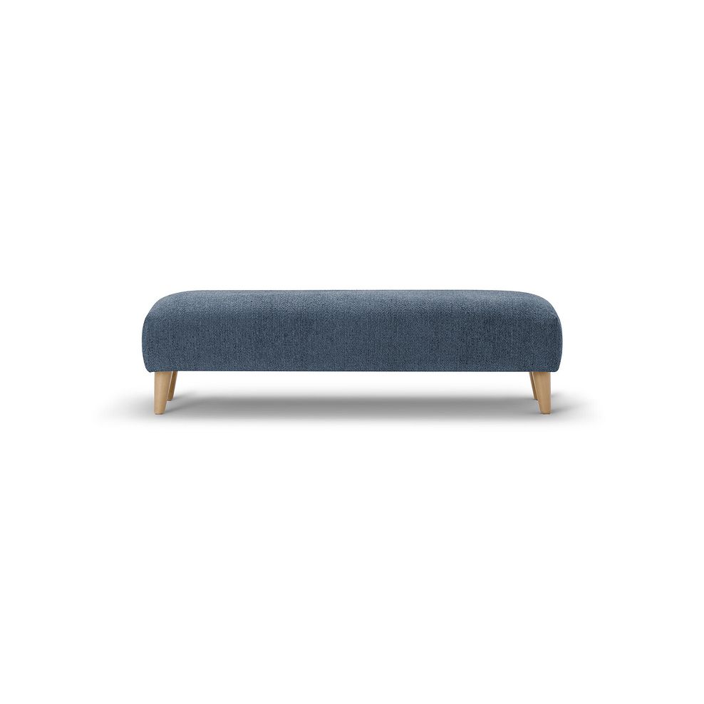 Hoxley Bench Footstool in Leo Ocean fabric 1