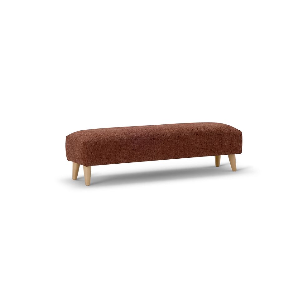 Hoxley Bench Footstool in Leo Rust fabric 4