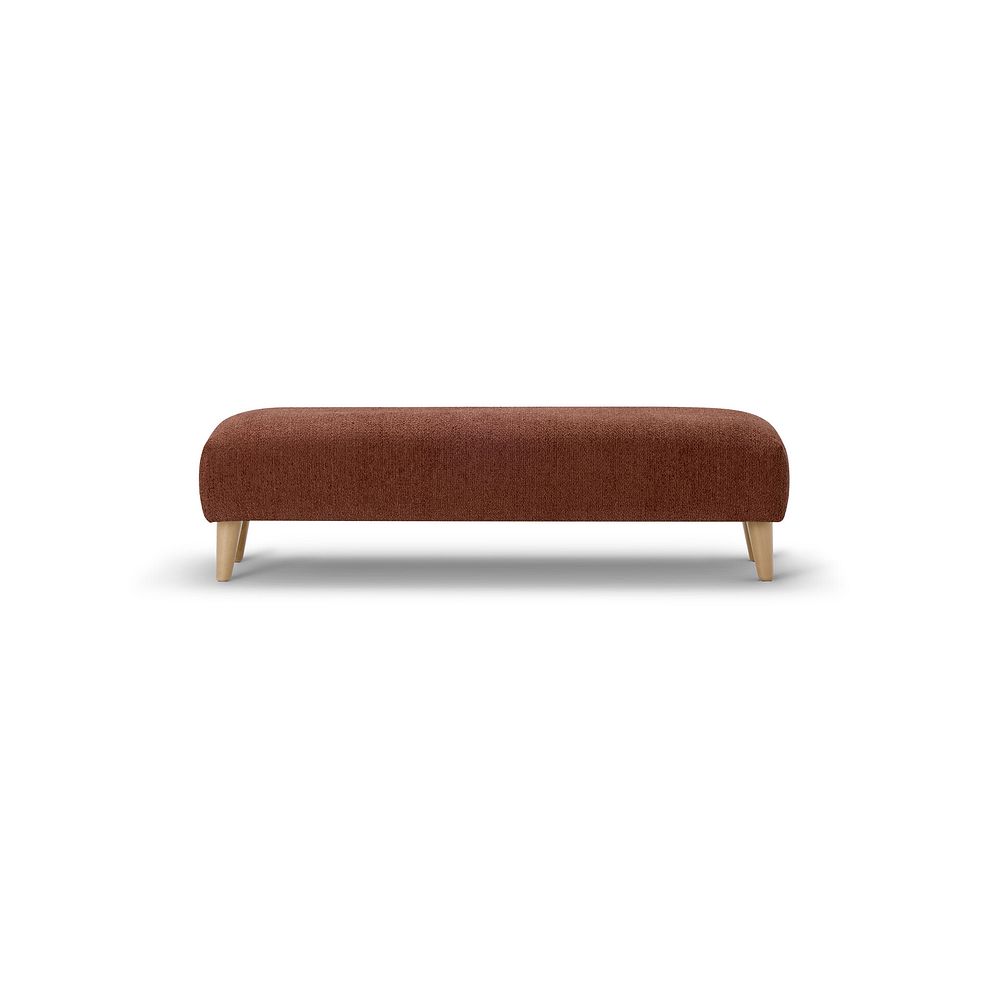 Hoxley Bench Footstool in Leo Rust fabric 5