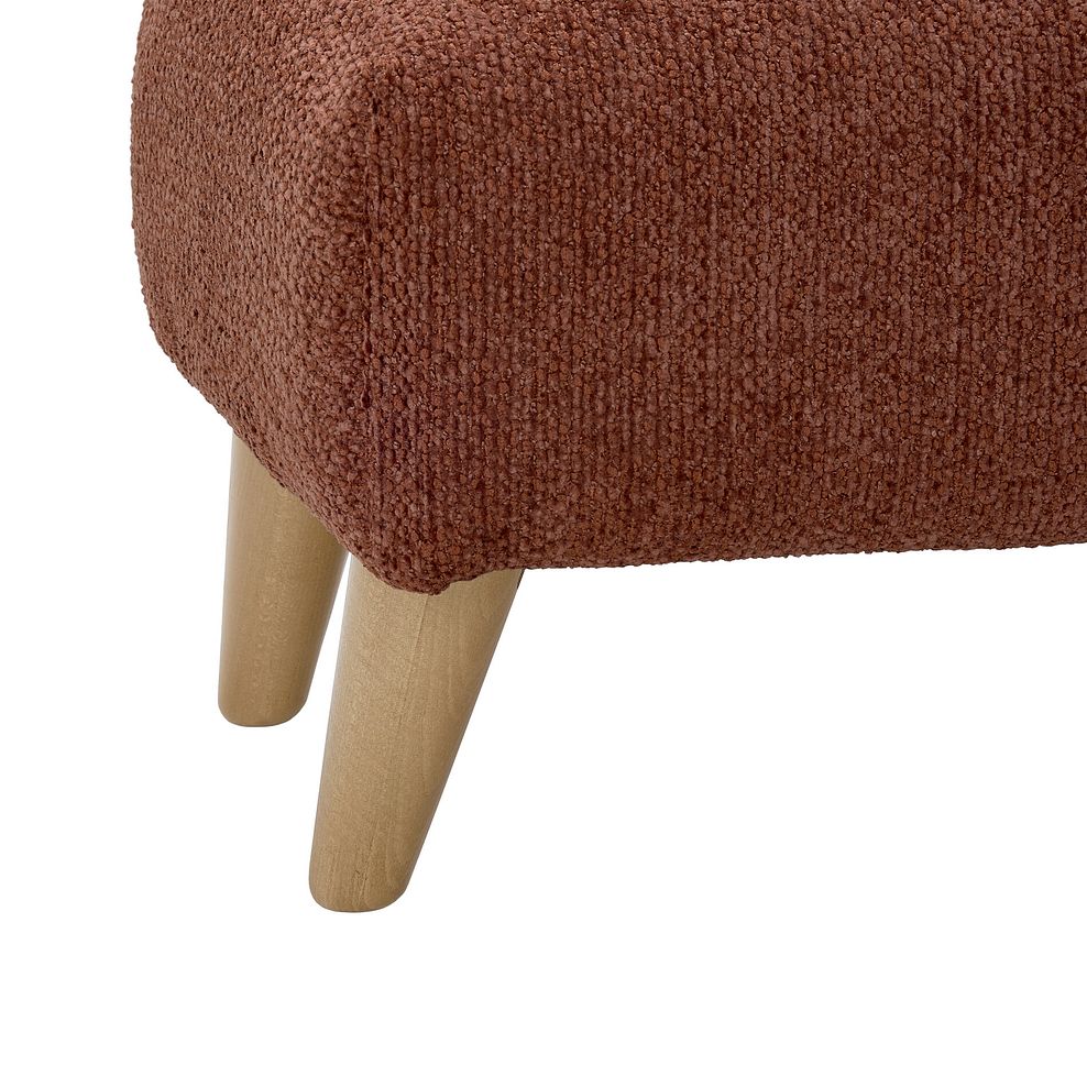Hoxley Bench Footstool in Leo Rust fabric 8